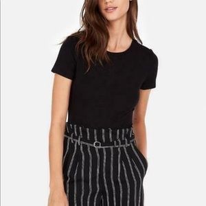 Black Express Crewneck Thong Bodysuit